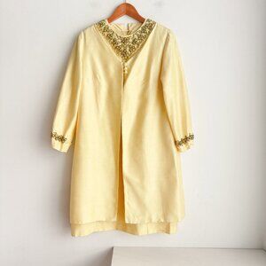 Vintage Adrian First Name in Dresses Sheath Dress + Blazer 2 Piece Set M